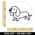 thumbnail image 2 of Dachshund Standing Wiener Dog Self-Inking Rubber Stamp Ink Stamper - Orange Ink - Small 3/4 Inch, 2 of 7