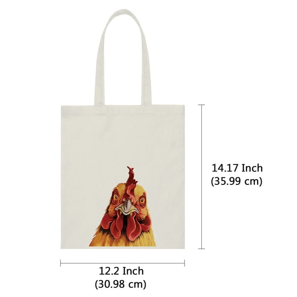 WIRESTER 14.17 x 12.2 inches Cotton Tote Bag Reusable Grocery 