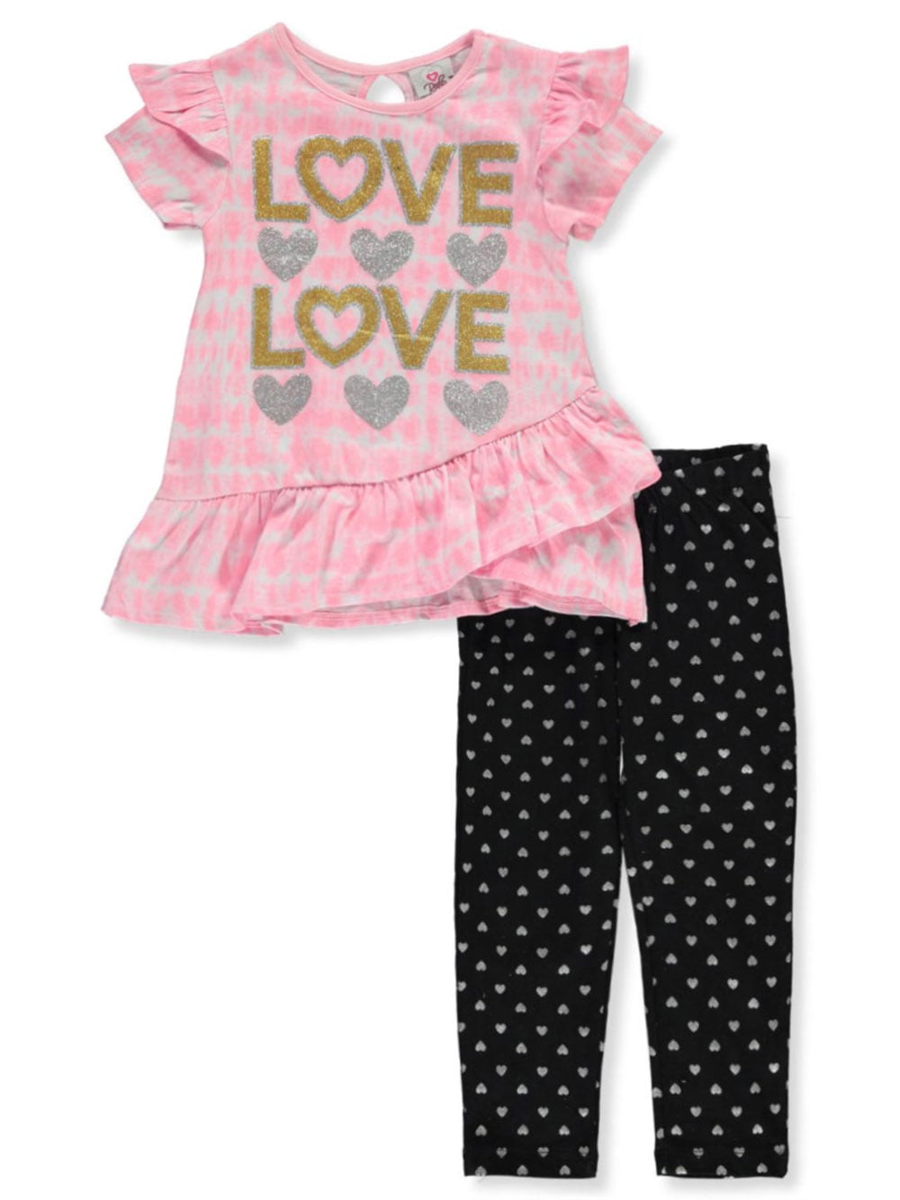 Real Love Girls' 2-Piece Leggings Set Outfit 