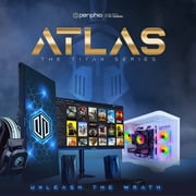 Periphio Atlas Gaming PC, AMD Ryzen 5 5500 up to 4.2GHz with Radeon RX 6500XT 4GB GPU (Gaming Optimized), 16GB RAM, 1TB SSD, WiFi, Windows 11 Desktop, White, Full Battlestation