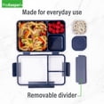 thumbnail image 4 of Prokeeper+ Plastic Divided Lunch Food Storage Container, Made for Meals on the Go and Snacking, 4 of 8