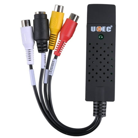 UCEC USB 2.0 Video Audio Capture Card Device Adapter VHS VCR TV to DVD Converter Support Win 2000/Win Xp/ Win Vista /Win 7/Win 8/Win