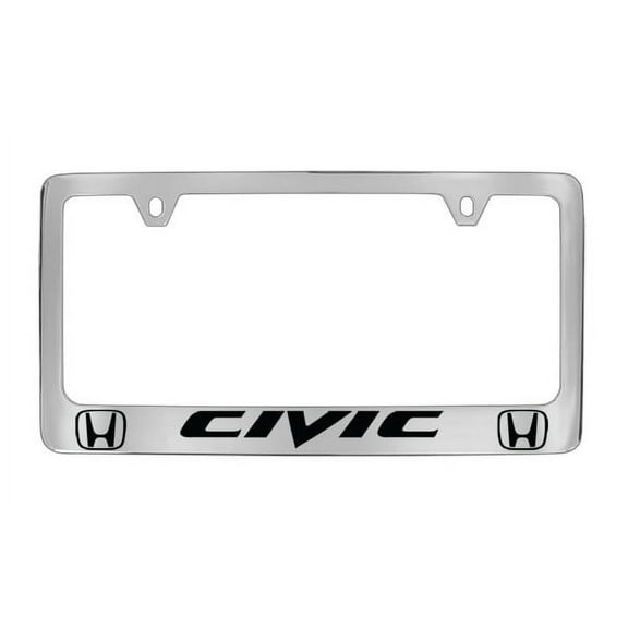 Honda Civic Chrome Plated Zinc License Plate Frame Holder