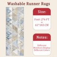 thumbnail image 6 of 2x6 FT Kitchen Runner Rugs Non Skid Washable, Faux Wool Rug Runners for Hallways Bathroom Carpet Runner, Soft Indoor Modern Floor Rug for Entryway Laundry Room, 6 of 11