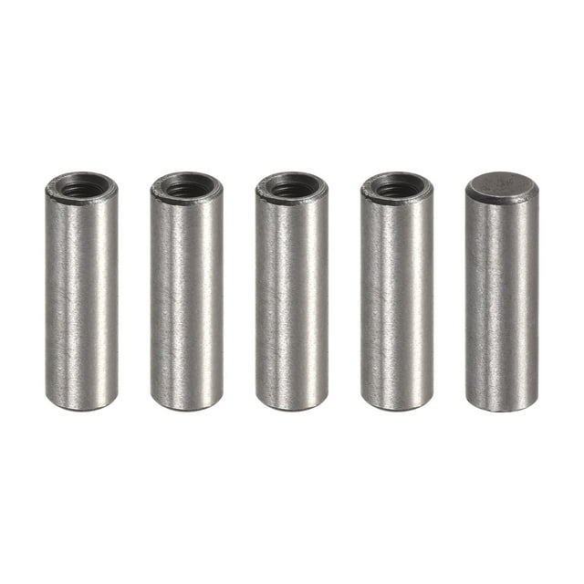 Unique Bargains M3 Internal Thread Dowel Pin 5 Pack 5x16mm Chamfering Flat Carbon Steel Cylindrical Pin