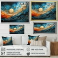 thumbnail image 3 of Designart "Blue Background Planetary Harmony In Beige" Astrology Picture Framed Wall Decor, 3 of 5
