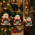 thumbnail image 5 of Christmas Santa Claus Acrylic Ornament, Decorative Hanging Pendant, Xmas Tree Holiday Party Home Decor Gift Use, 5 of 6