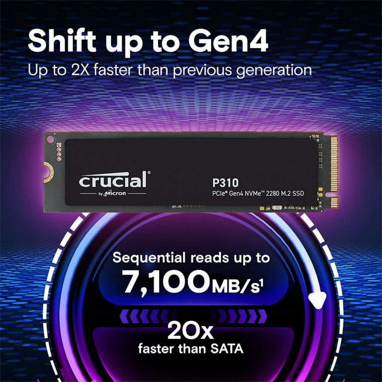 Crucial Crucial P310 1TB PCIe Gen4 2280 NVMe M.2 Internal
