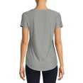 thumbnail image 2 of No Boundaries Juniors Brushed V-Neck T-Shirt with Short Sleeves, 2-Pack, Sizes XS-XXXL, 2 of 5