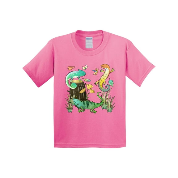 Inktastic Cute Lizards Hanging out Youth T-Shirt