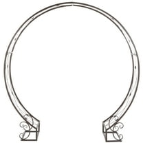 SAFAVIEH Mizell Outdoor Patio Moon Gateway, Rustic Brown