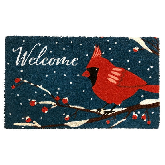Briarwood Lane Cardinal Winter Natural Fiber Coir Doormat 18 x 30