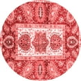 thumbnail image 1 of Ahgly Company Indoor Round Abstract Red Modern Area Rugs, 6' Round, 1 of 4