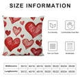 thumbnail image 5 of Qinduosi Valentine Pillow Covers Set Of  Romantic Red Pink Love Heart Decorative Throw Pillow Covers Valentine's Day Wedding Mother's Day Anniversary Linen Cushion Cover Decoration For Couch Sofa, 5 of 5