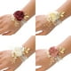 thumbnail image 4 of Qarigey Flor de muñeca para dama de honor Bajo mantenimiento Aspecto realista Durabilidad duradera Elegante Ropa, zapatos y accesorios Miscelánea vino rojo 7*7, 4 of 6