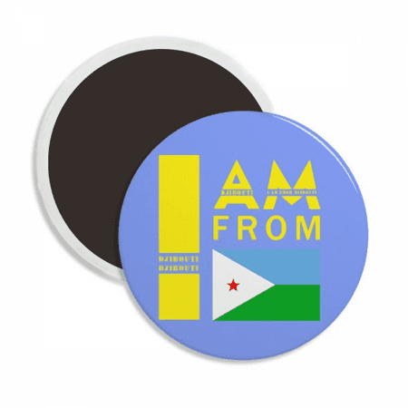

I Am From Djibouti Art Deco Fashion Round Ceracs Fridge Magnet Keepsake Decoration