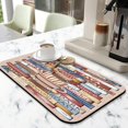 thumbnail image 2 of Coffee Cup Farmhouse Design Coffee Bar Mat Accessories for Countertop Absorbent Hide Stain Dish Drying Mats for Kitchen Counter Draining Pad Under Coffee Maker Coffee Pot Espresso Machine 19.5x12in, 2 of 7