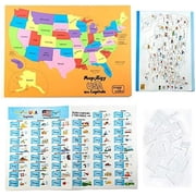 Imagimake Mapology USA, Europe & World Map Puzzle with Country Flags and Capitals for Kids 5+
