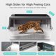 thumbnail image 4 of Caja de arena de acero inoxidable con lado alto XXL extragrande para gatos grandes y múltiples gatos antiadherente sin fugas de orina fácil de limpiar, 4 of 6