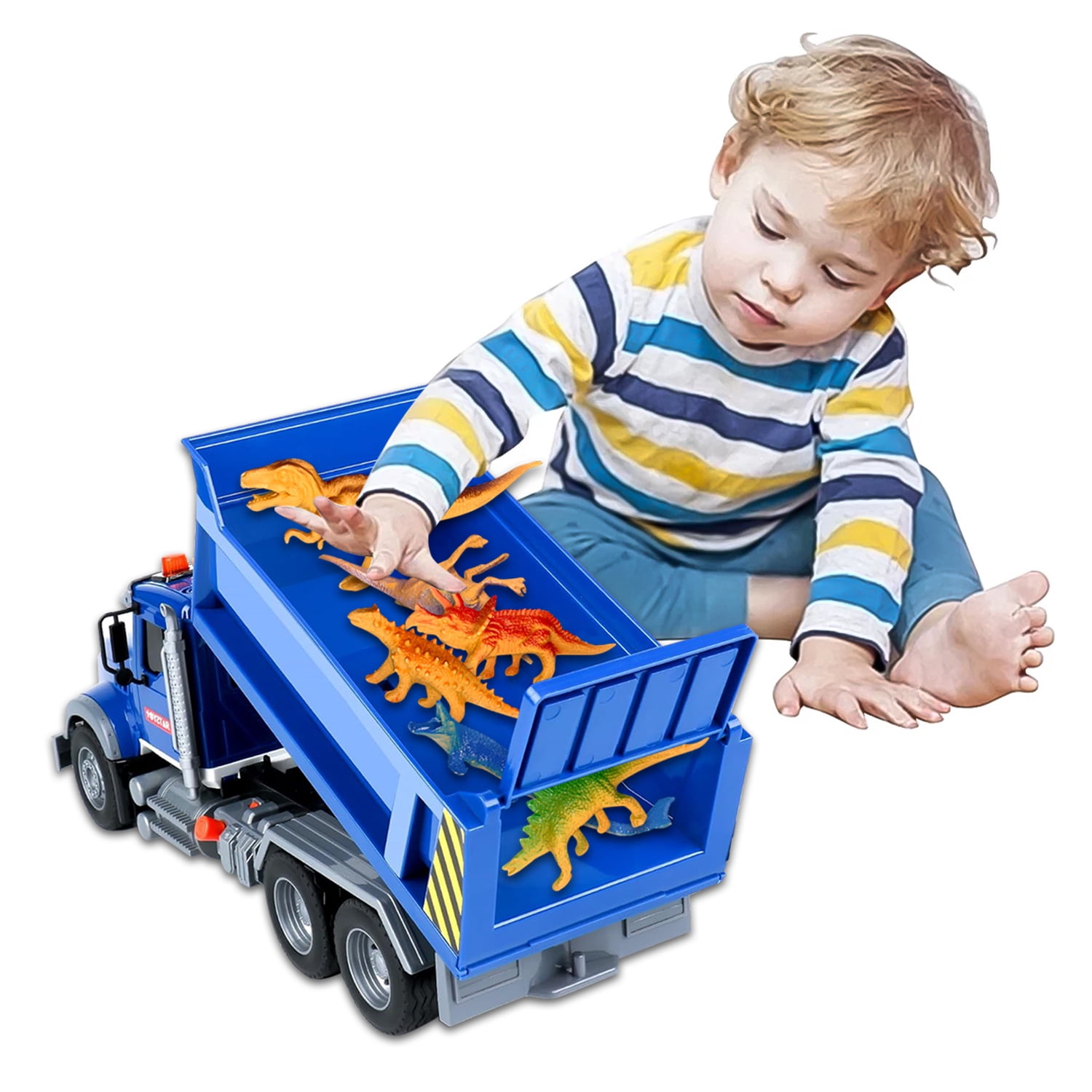 Toddler Truck Toys for Boys Age 3-6, Dump Truck with Lights and Sounds for Kids Boy Christmas Birthday Gift