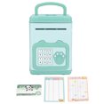 thumbnail image 1 of Piggy Bank Electronic, Auto Scroll Paper Handle Design Fingerprint Password Cash Piggy Bank  For Storage Money For Kids Green, 1 of 8