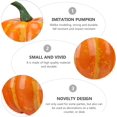 thumbnail image 4 of 10pcs Halloween Fake Pumpkins Artificial Lifelike Realistic Pumpkin Decor for Party Home - -, 4 of 8