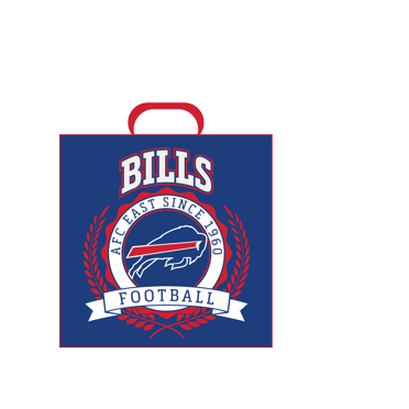 NFL Buffalo Bills 14x14x1.75 Inch Team Color Cushion with Handle and Polyurethane Internal Pad