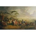 thumbnail image 2 of Johann Nepomuk Höchle 24x17 Black Ornate Framed Double Matted Museum Art Print Titled: Current of Emperor Frederick IIi. in Rome, 2 of 5