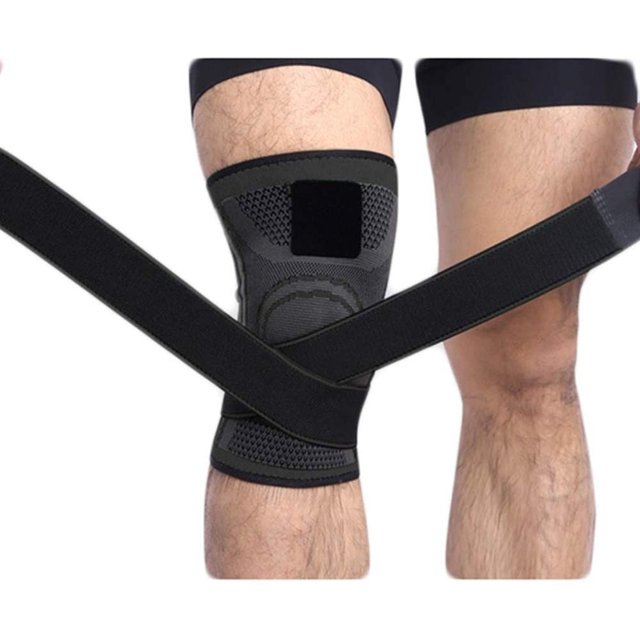 ZHAOCHENG piezas de rodilleras deportivas Rodilleras para exteriores Rodilleras para proteger las rodillas, adecuadas para deportes como baloncesto, correr, tenis, ciclismo, etc. Negro, Talla M