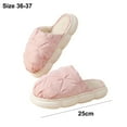 thumbnail image 2 of Zapatillas de casa peludas para mujer, zapatos de dormitorio de felpa cálidos para interiores y exteriores, 2 of 5