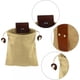 thumbnail image 2 of Canvas Forage Pouch, Foldable Canvas Bushcraft Bag, Bushcraft Bag with Drawstring Leather Cover, Waist Hanging Tool Bag for Fruit Picking, 2 of 5