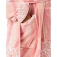 thumbnail image 4 of Barbie Womens Pink Hooded Bathrobe, 4 of 6