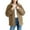 Khaki, variant on Kukoosong Women's Sherpa Jacket, Fashion Casual Wool Fleece Jacket, Long Sleeve Button Down Winter Warm Zipper Coat with Pockets