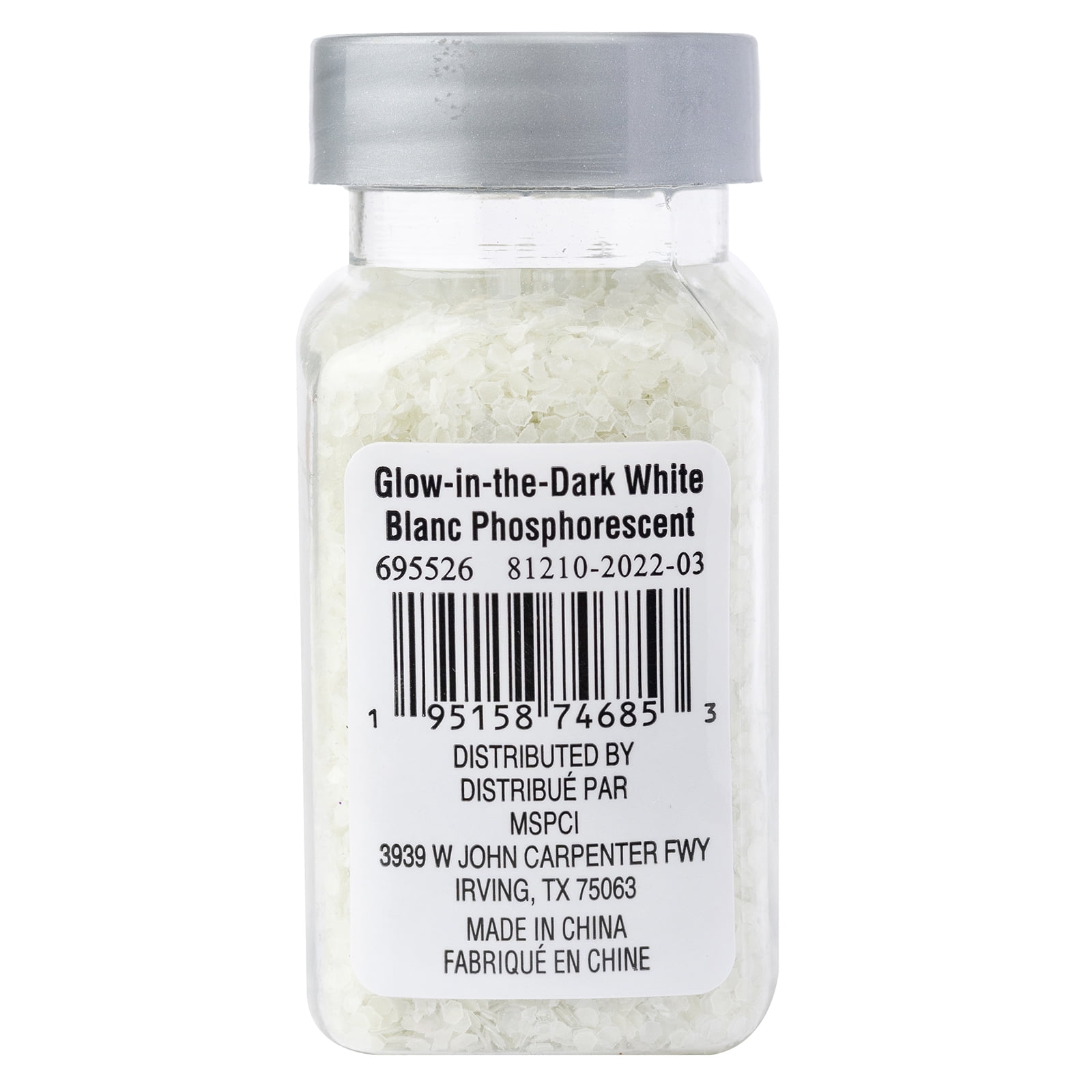 Recollections White Glow-in-the-Dark Hexagon Specialty Glitter - 1 oz Jars of Plastic Glitter for Crafts & DIY Projects, 12 Pack