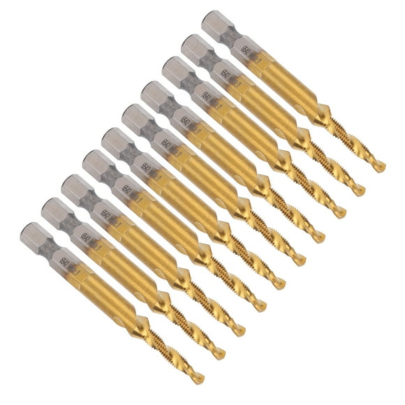 Tap Drill Bits Kit,10pcs M4 HSS Screw Hand Tool Screw Tap Highly Versatile
