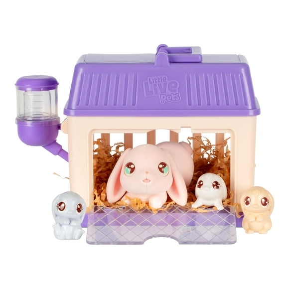 Miniconejito Mama Surprise de Toy Little Live Pets con 2 a 4 bebés