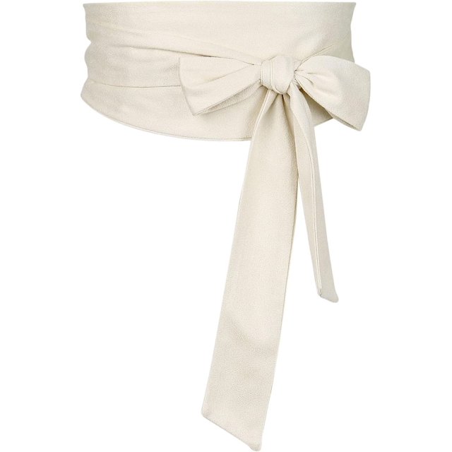 Zhengup Ceinture Obi Solide pour Femmes, Ceinture Grand à Nœud Papillon pour Robe