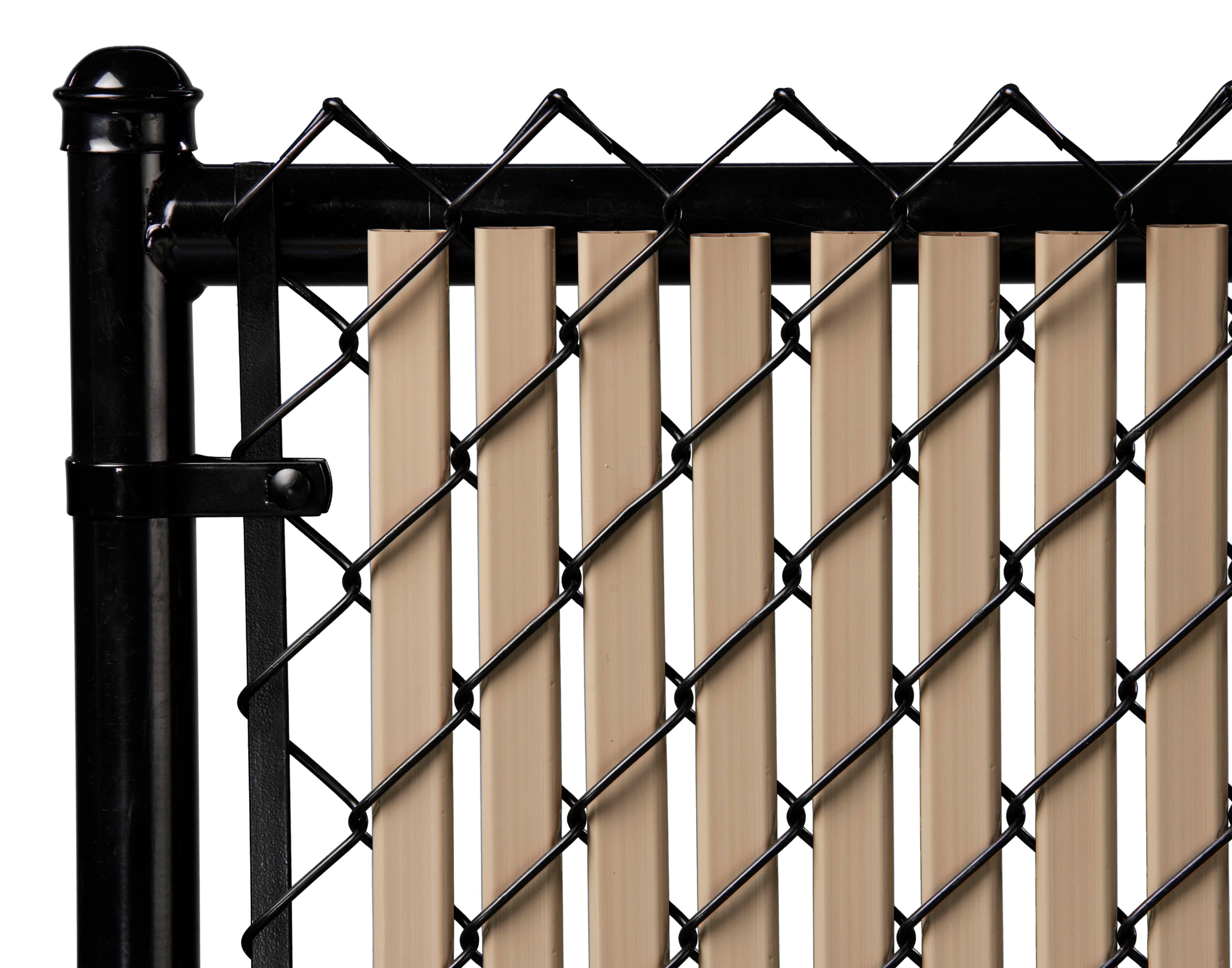 Chain Link Redwood Double Wall Tube™ Privacy Slat For 5' High Fence Bottom Lock 
