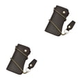 thumbnail image 2 of Cartera de cuero Minnieouse para hombre con cadena larga y cremallera, estuche para tarjetas de crédito, Marron oscuro 2piezas, 2 of 6