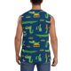 thumbnail image 4 of Fotbe Little Pirate Crocodile Men's Camiseta sin Mangas Estampada para Hombres, Playera Casual para Gimnasio, Entrenamiento, Playa-3X-Large, 4 of 7