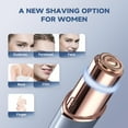 thumbnail image 4 of Hoeylife Facial Hair Remover for Women,2 in 1 Rechargeable Electric Painless Eyebrow Removal,Built-in LED Light (Blue), 4 of 8