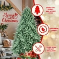 thumbnail image 3 of Spaco Artificial 7.5FT Tint Christmas Tree with 2908 PE/PVC Mixed Branch Tips, Christmas Tree with Hinged Premium & Foldable Base for Indoor Holiday Decoration, Green, 3 of 12