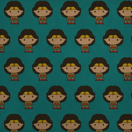 Wonder Woman Cute Chibi Character Premium Kraft Roll Gift Wrap Wrapping Paper