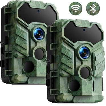 CAMPARK 2 Pack Trail Camera with Night Vision Motion Detection Waterproof IP66 32MP 1080P WiFi Game Camera for Hunting
