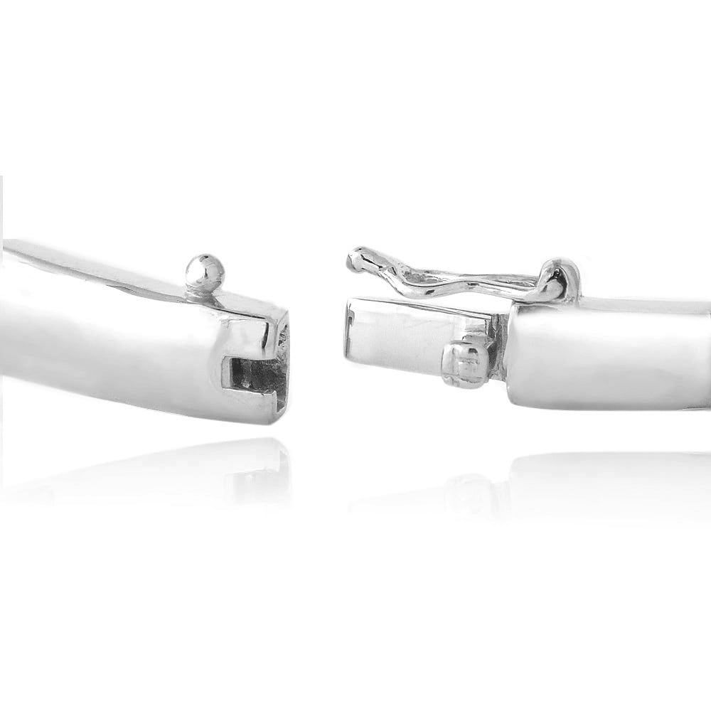 0.50 Carat Diamond Silver Tone Bangle Bracelet