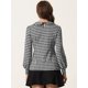 thumbnail image 4 of Blusa de Manga Larga de tela de Cuadros Allegra K para mujer Elegante Informal Negro XS, 4 of 6
