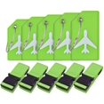 thumbnail image 3 of 8pcs Cross Suitcase Strap Travel Luggage Strap with Suitcase Identification Tag Suitcase Security: Travel Accessory: Suitcase straps: Strap for Suitcase: Luggage Strap Suitcase Belt Orange, 3 of 5