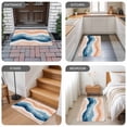 thumbnail image 6 of Blue Coastal Door Mat Indoor Outdoor, Summer Beach Nautical Beige Oil Painted Non Slip Welcome Mat with Rubber Backing, Absorbent Fabric Front Door Mats Entryway Rug for Home Patio Entrance 24"x36", 6 of 9