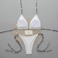 thumbnail image 4 of Dresfit Simple Two Piece Swimsuit for Women - Breathable Fabric Beach Set White M, 4 of 5