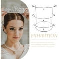 thumbnail image 4 of 3-Tier Crown Exhibition Stand - Metal Wedding Headband Display Rack for Bridal Shop Use, 4 of 8